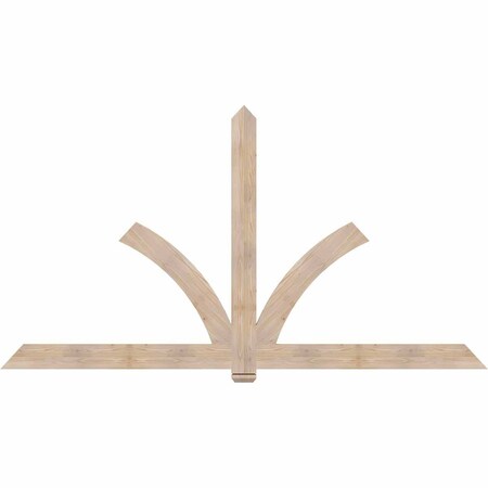 Ekena Millwork Redmond Smooth Timber Gable Bracket, Douglas Fir, 108"W x 58"H x 1 1/2"D x 5 1/2"F, 13/12 Pitch GBW108X58X0206RED00SDF